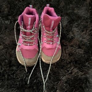 Merrell Pink and Tan Girls' Trail Sneakers